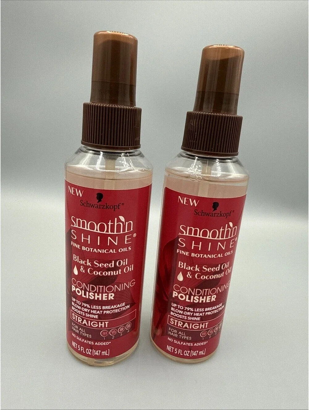 2 Pack Schwarzkopf Smooth N Shine Straight Conditioning Polisher 5 fl oz